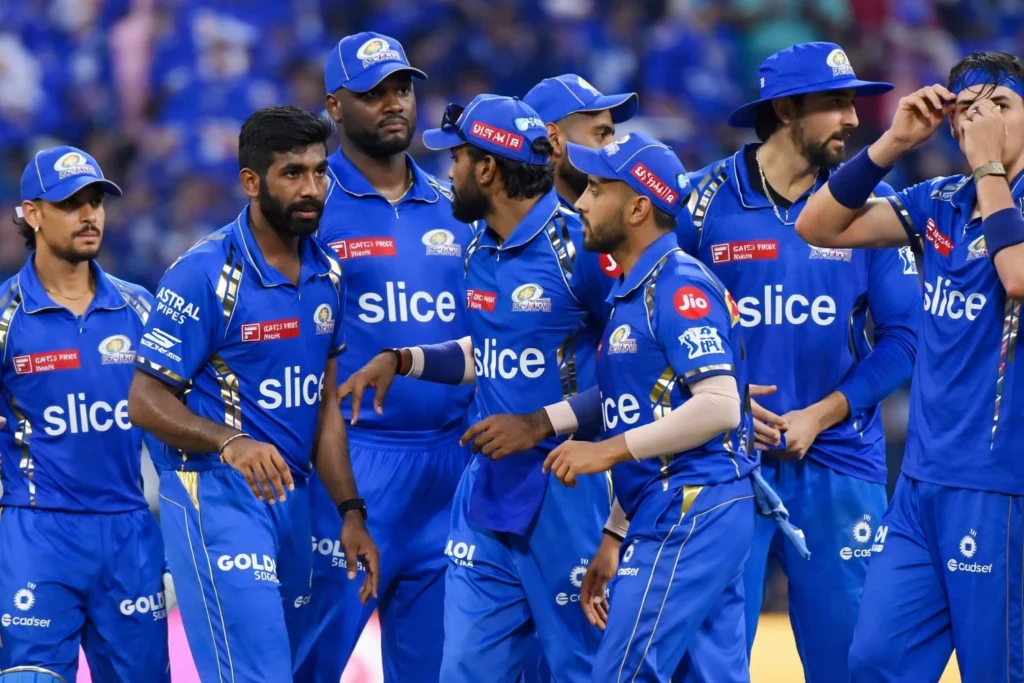 Mumbai Indians IPL 2026 retention squad list with Rohit Sharma, Hardik Pandya, Suryakumar Yadav, Trent Boult and others displayed in team jerseys